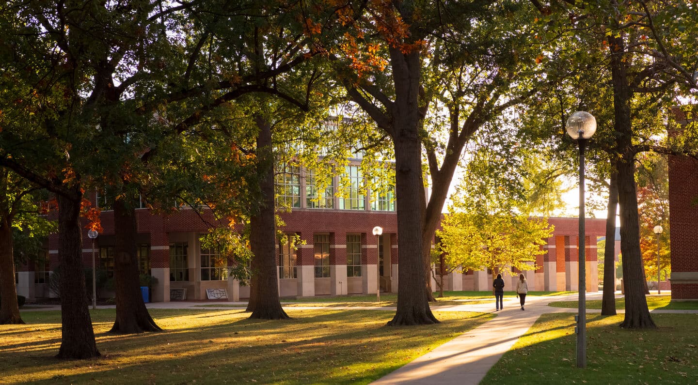 Students walking on the Quad at Truman State University